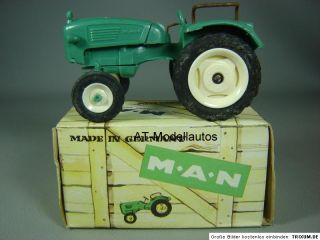 MAN Ackerdiesel Traktor 60er Kunststoff Plastik Modell OVP Karton