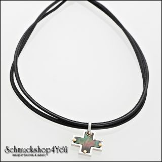 NOMINATION Damen Halsband mit Kreuz Anhaenger und Perlmutt 091000 002