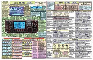 ICOM IC 746 AMATEUR HAM RADIO DATACHART