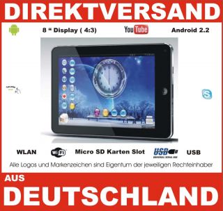 Zoll Tablet PC, 1024 x 768, WLan,Android 2.2 NEU