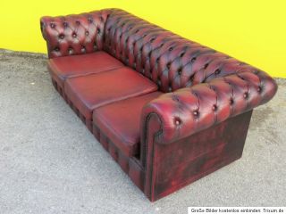 exclusives 3er Chesterfield Cultmöbel Clubsofa Oxblood Red Nr. 4986