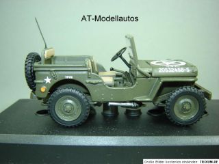 Willys MB Jeep CJ 2A US Army WWII 1:43 Neu in OVP