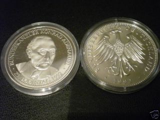 Konrad Adenauer 25.Todestag Medaille PP in Kapsel