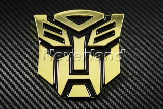 3D Transformers autobot Car Front Grille Emblem Metal Badges Logo 3