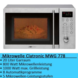 Neu CLATRONIC Unterbau Mikrowelle Microwelle MWG 778 U