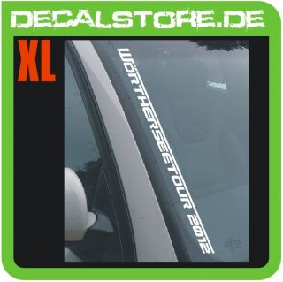 1x Woerthersee Tour 2012 XL Frontscheibenaufkleber Autoaufkleber