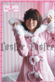 RQBL Lolita cosplay Jacke Mantel mittel lang rosa pink Ohren Visual