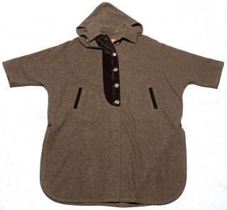 Schurwolle Tiroler Loden Wollmantel Cape coat wool Trachten Vintage
