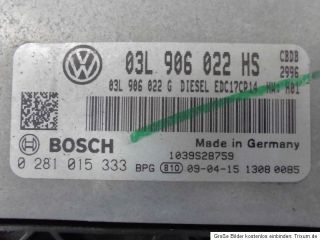 VW Golf V 2.0 TDI Motorsteuergerät Steuergerät Motor 03L906022HS