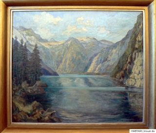 Schumacher 1947 Nauener Künstler Landschaft Ölbild Ölgemälde