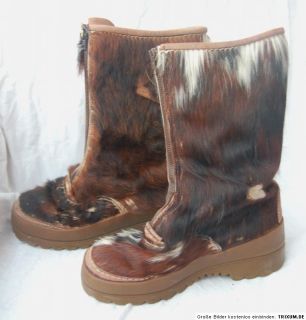 Echtfell Stiefel Fell Boots Yeti Winter vonLotto Vintage braun 70