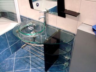 Glas Waschtisch Lissabon 100 cm