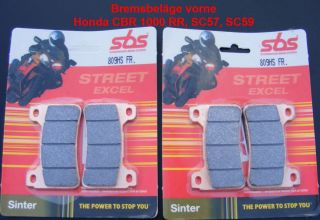SBS 809 HS Bremsbeläge Honda CBR 1000 RR SC57, SC59