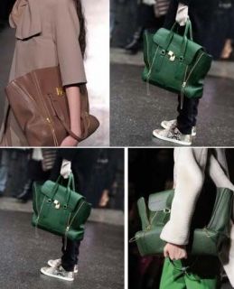 Celebrity Designer Inspired Faux Leather Vintage Satchel Tote IT Bag