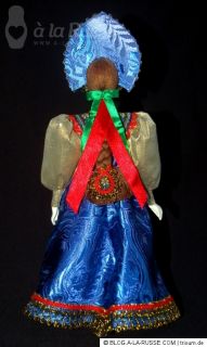 Russische Puppe Keramik Trachtenbekleidung handgefertigt Deko NEU