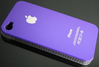 iPhone 4 4G Hülle Hart Cover Tasche Case Schale lila