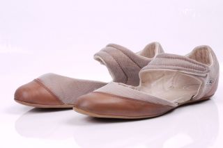LACOSTE Sneaker Freizeitschuhe Ballerinas Beige Textil Leder GR 39,5 #