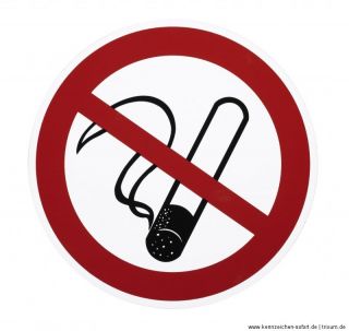 Warn  und Hinweis Schild Aufkleber Rauchen verboten 50mm Rauchverbot