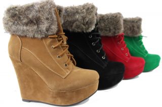 Stiefelette Boots Ankle Schuhe Hidden Wedges Winter KA 852