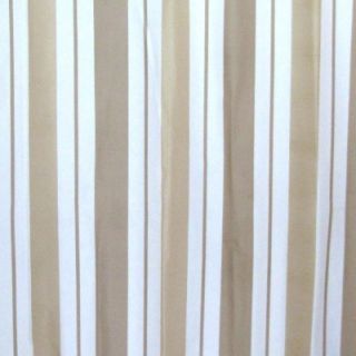 Duschvorhang Beige Weiß Streifen textil 180x180