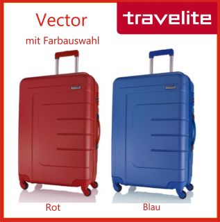 Travelite Vector 4 Rad Trolley Koffer ABS Hartschale Farbwahl 65, 75