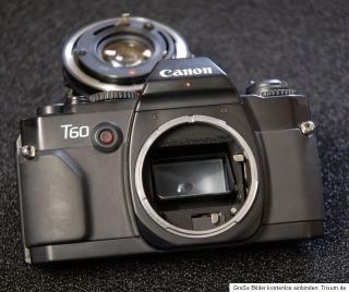 Spiegelreflexkamera Canon T60 analog mit Lens FD Objektiv 50mm 11.8