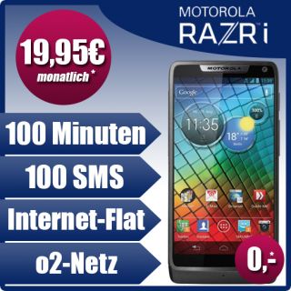 Motorola RAZR i 8GB All in M Vertrag 100 Minuten 100 SMS Internet Flat