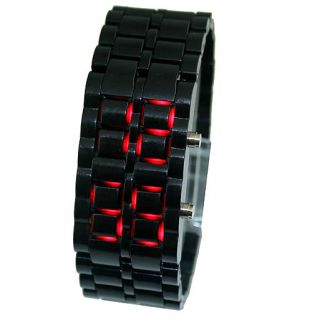 Schwarz Rot LED Armbanduhr Digital Herren Damen Kinder Uhr Geschenk