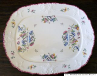 riesige Platte Teller mit Blumen französische Keramik Rouen