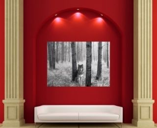 Wolf Forest Winter Frost Landscape Giant Poster X877