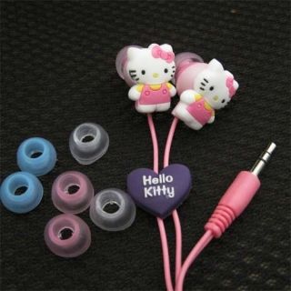 Hello kitty Earphone Headset w 3 pair free earbuds Pink