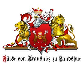 FÜRST / FÜRSTIN von TRAUSNITZ zu LANDSHUT +Wappen +Urkunde+Diplom
