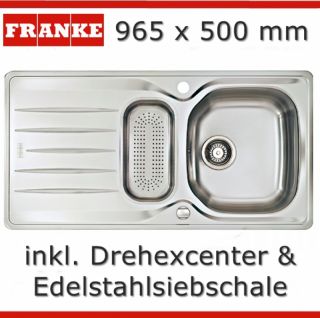 Franke Edelstahlspüle Libera Spüle 965 x 500 Küchenspüle