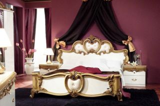 Klassische Bettgruppe Barocco Stilmoebel aus Italien Klassik