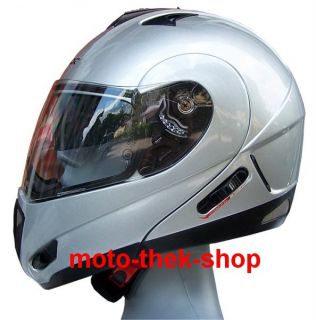 KLAPPHELM Motorrad Roller Helm Sonnenblende schwarz XS