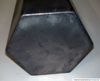 Zinnurne Urne Deckeldose Antik Sammler Zinn gemarkt Blockzinn