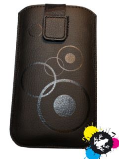 Handytasche Sony Ericsson C905   schwarz Leder Etui Handy Tasche
