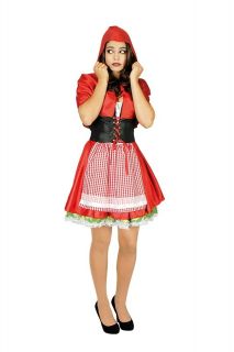 Kostüm Rotkäppchen Damen Märchen Karneval Fasching Kleid Cape