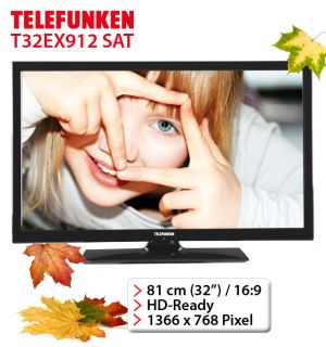 Telefunken T32EX912 SAT 81cm 32 LCD Fernseher HD Ready DVB T/S