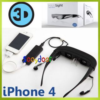 80 3D ITHEATER VIRTUAL VIDEO GLASSES HD920x FOR IPHONE 4 HDTV XBOX