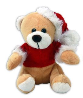 Weihnachtsbär ca.16 cm Plüschtier Teddy Bär mit Pulli und Mütze