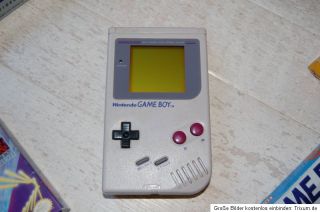Nintendo Game Boy Classic Grau mit 4 Spielen * Game Boy Model DMG 01