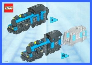 LEGO BAUANLEITUNG 3741 Eisenbahn / Blaue Lokomotive 946