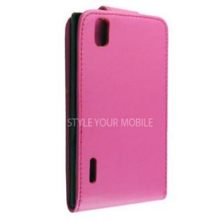 FOR LG PRADA 3.0 P940 PINK FLIP LEATHER CASE COVER + FREE TOUCH PEN