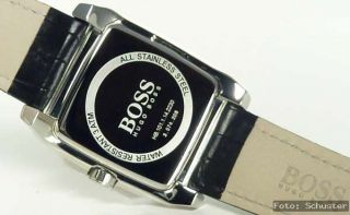 Hugo Boss black Herren Uhr Herrenuhr NEU Lederband schwarz HB 1512498