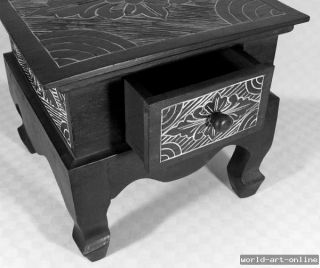Opiumtisch Holz Beistelltisch Nachttisch Afrika Tisch F