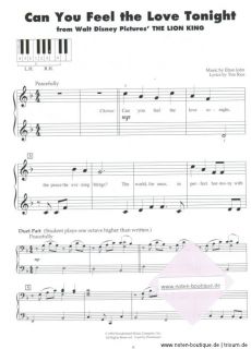 Klavier Noten : Disney Favorites   Anfänger sehr leicht ANFÄNGER (5