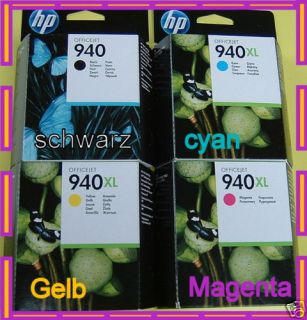 HP 940 BLACK + HP 940XL Cyan,Magenta,Gelb ORIGINAL 884420689768