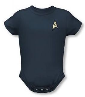 Baby Infant Boys Girls SIZES Star Trek Science Uniform Jumper Snapsuit