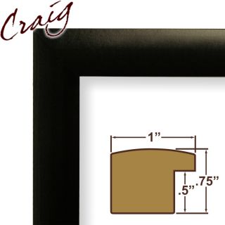Picture Frame Smooth Satin Black 1.5 Wide Complete New Frame (17273